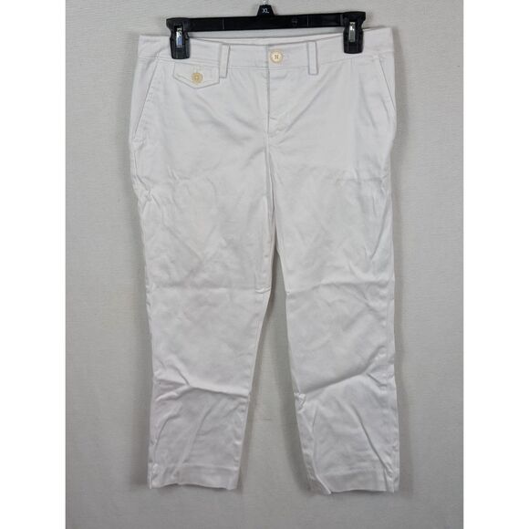 Lauren Ralph Lauren White Capri Pants Women's Size 4 - Picture 1 of 12